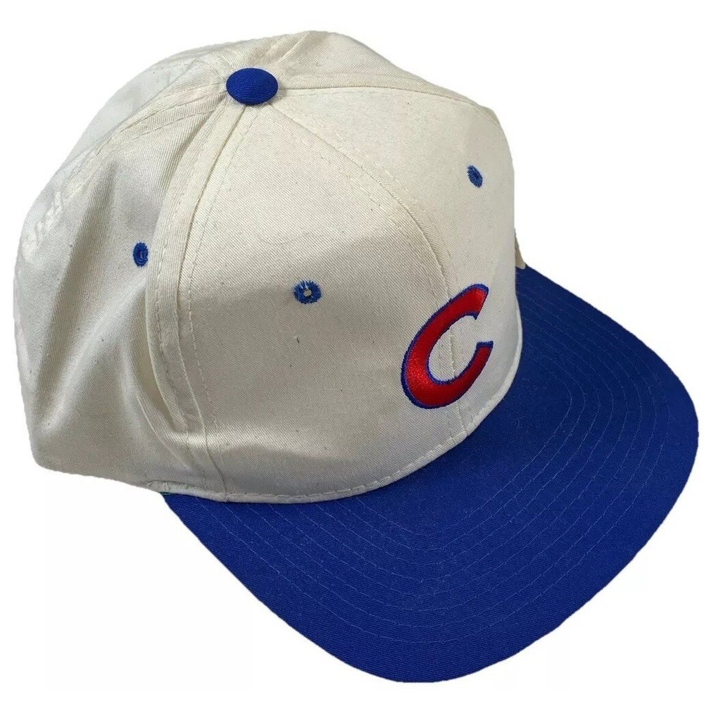 Vintage Chicago Cubs Wrigley Field Snap-Back Hat Cap Starter NWT